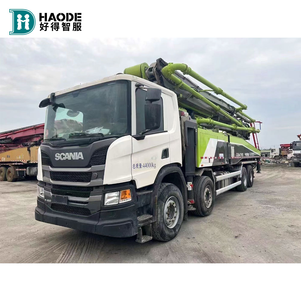 Used Truck Mounted Concrete Pump Truck With Scania Chassis 56 Meters