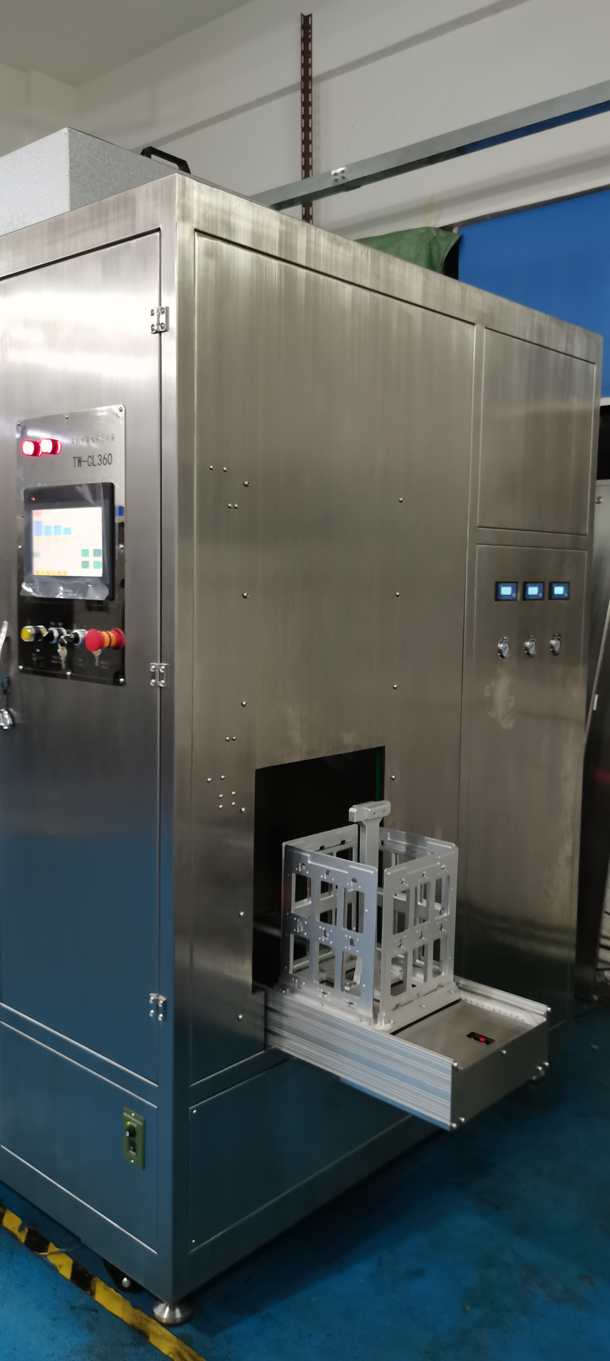 1-10 rpm Automatic Basket Washer , Stable Industrial Basket Cleaner Equipment