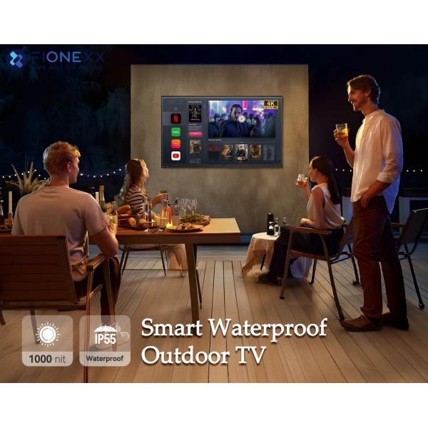 43 49 55 Inch Smart Outdoor Display Entertainment Music TV 4K Resolution Flat Screen TV