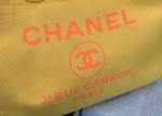 Yellow Beach Denim Luxury Canvas Bag For Travel Shopping