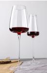 Handblown Crystal Burgundy Red Wine Glasses Lead Free 260ml