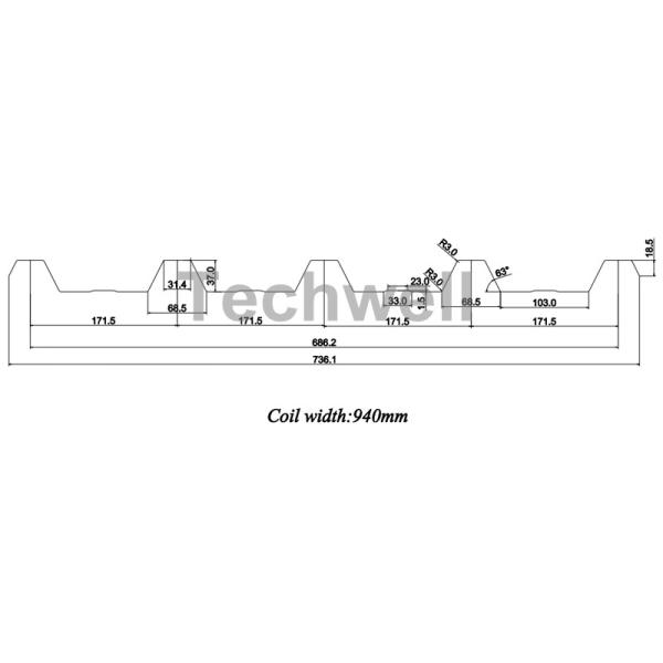 IBR Sheet Roll Forming Machine Chromadek IBR Roof Panel Roll Forming Machine With 0 - 15 m/min Working Speed