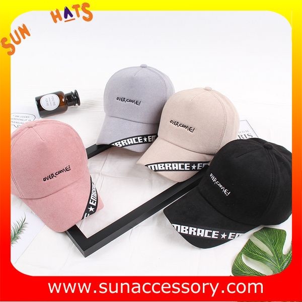 QF17044 Sun Accessory customized 5 panel baseball cap, Fashion ball cap for girls