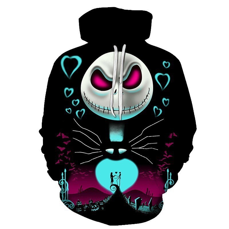 Halloween Skull Jack 3D Printed Printed Oversize Hoodie Comfortable