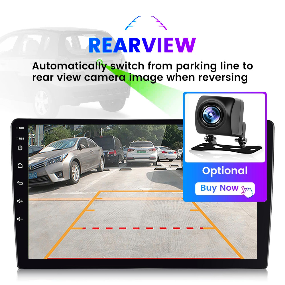 Android 12 CarPlay 9/10/13'' QLED Screen 2DIN Car Radio for Universal Car Fitment