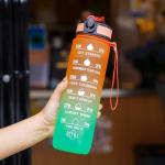 Leak Proof BPA Free Motivational Sports Water Bottle With Time Marker 32 Oz