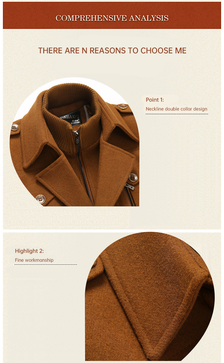 GARMENT DYED Customise OEM Winter Suit for Men's Woolen Business Casual Small Suit