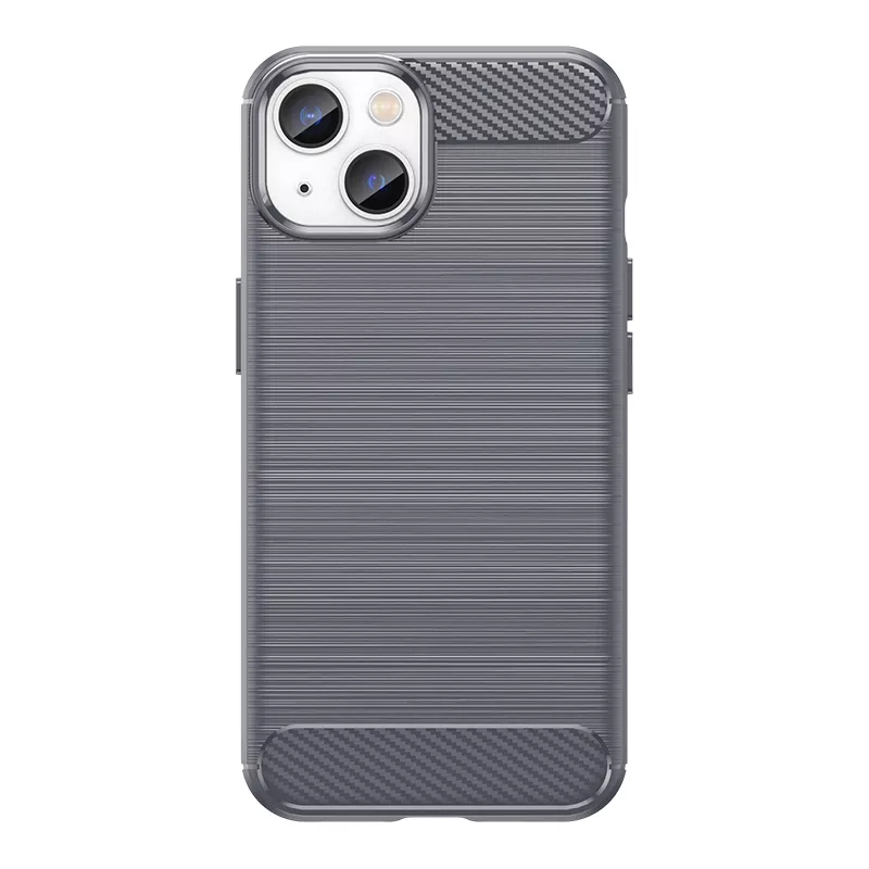 Shockproof Thin Carbon Fiber Soft TPU Silicone Mobile Phone Case for iPhone 13 14 Pro Max