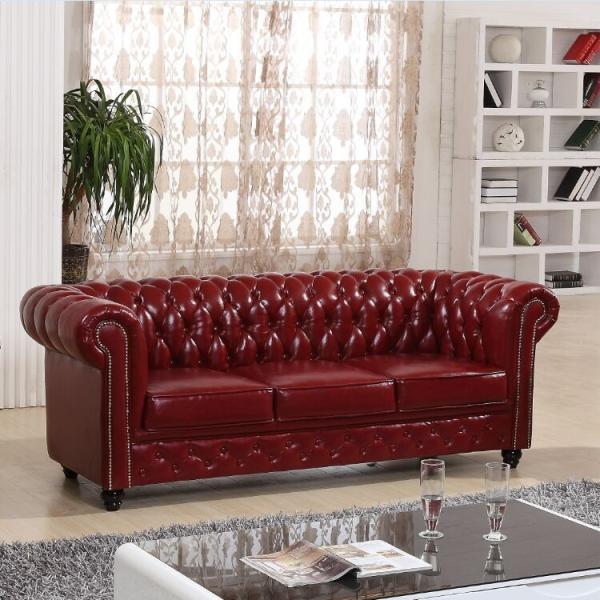 High Grade Hotel Bedroom Furniture Leather Sofa for Reception Customized Color