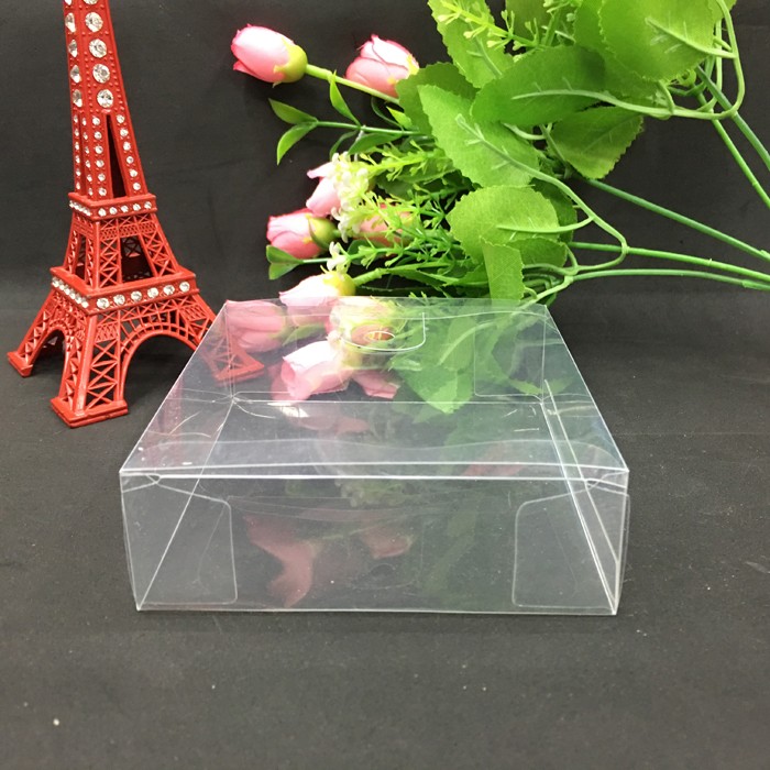 Clear 1mm Square Plastic Box Packaging PETG Threaded Individual Macaron Box