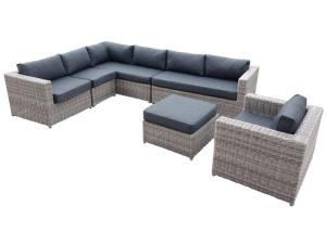 China Patio L Shape Synthetic Rattan Weave Outdoor Sofa Set wholesale