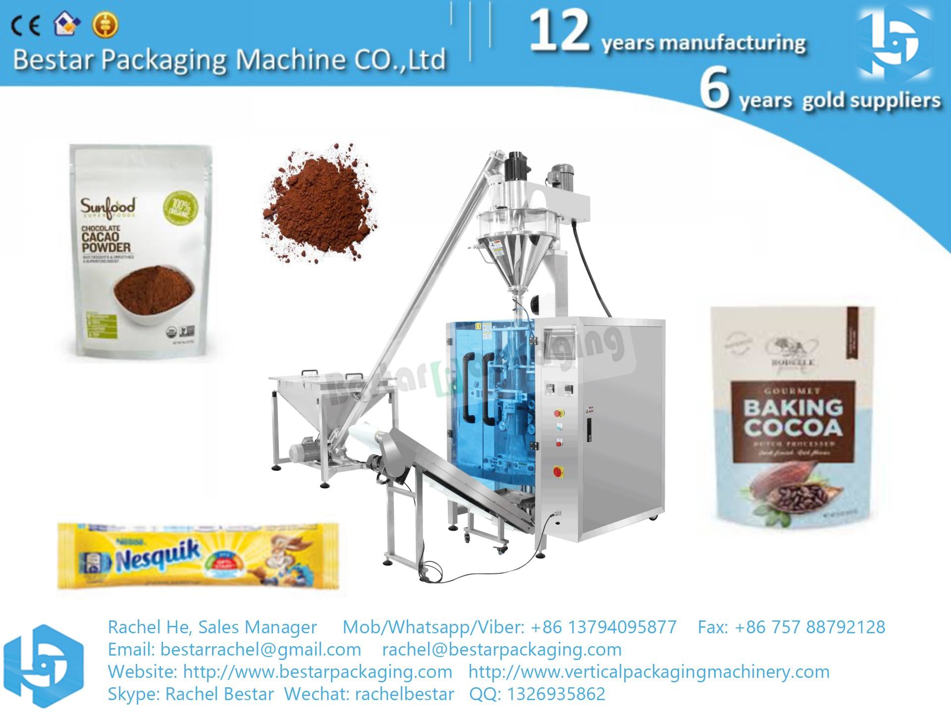 China Bestar good quality packing machine of chocolate powder milk powder