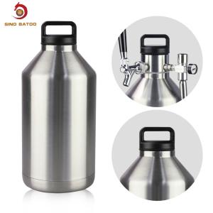 China 128OZ Insulated Beer Growler Dispenser , 3.8L Stainless Steel Beer Dispenser wholesale