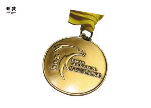 China Round Bronze School Custom Award Medals for Eagle Taekwondo Invitational wholesale