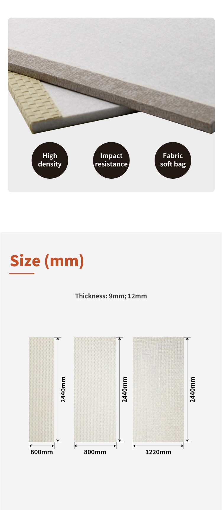 Easy To Install Panels Recyclable Material Decorative Acoustic Panels