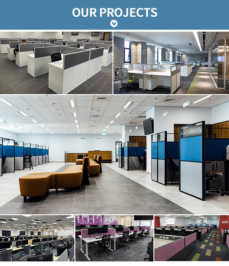 Customizable Logo And Light Strip Office Building Reception Desks