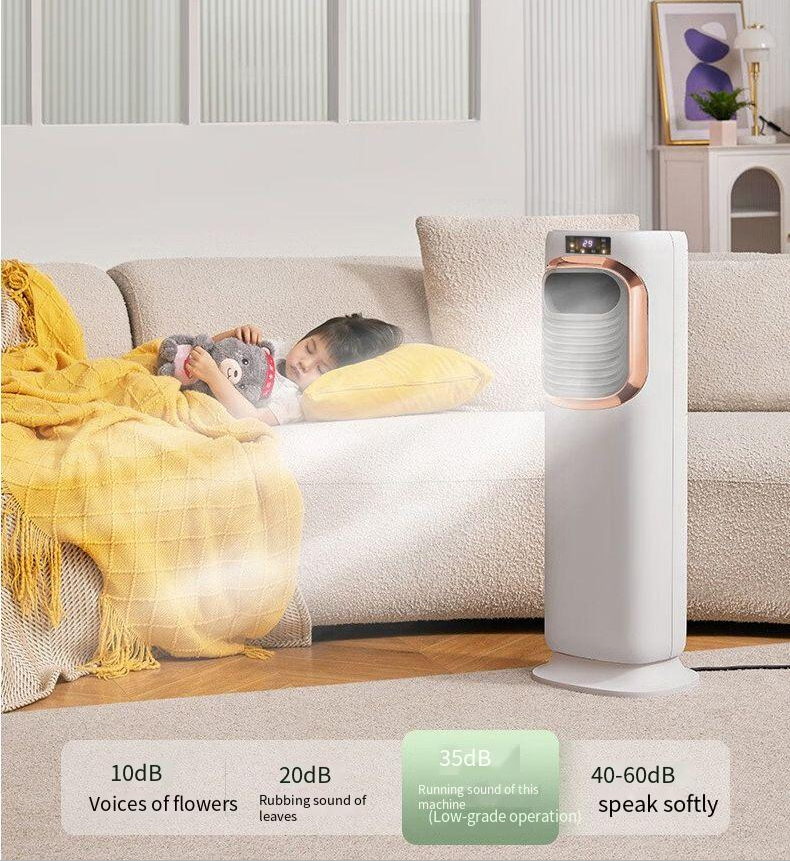 Household Vertical Dual Purpose Electric Fan Heater Air Cooler with Remote 330*270*900mm