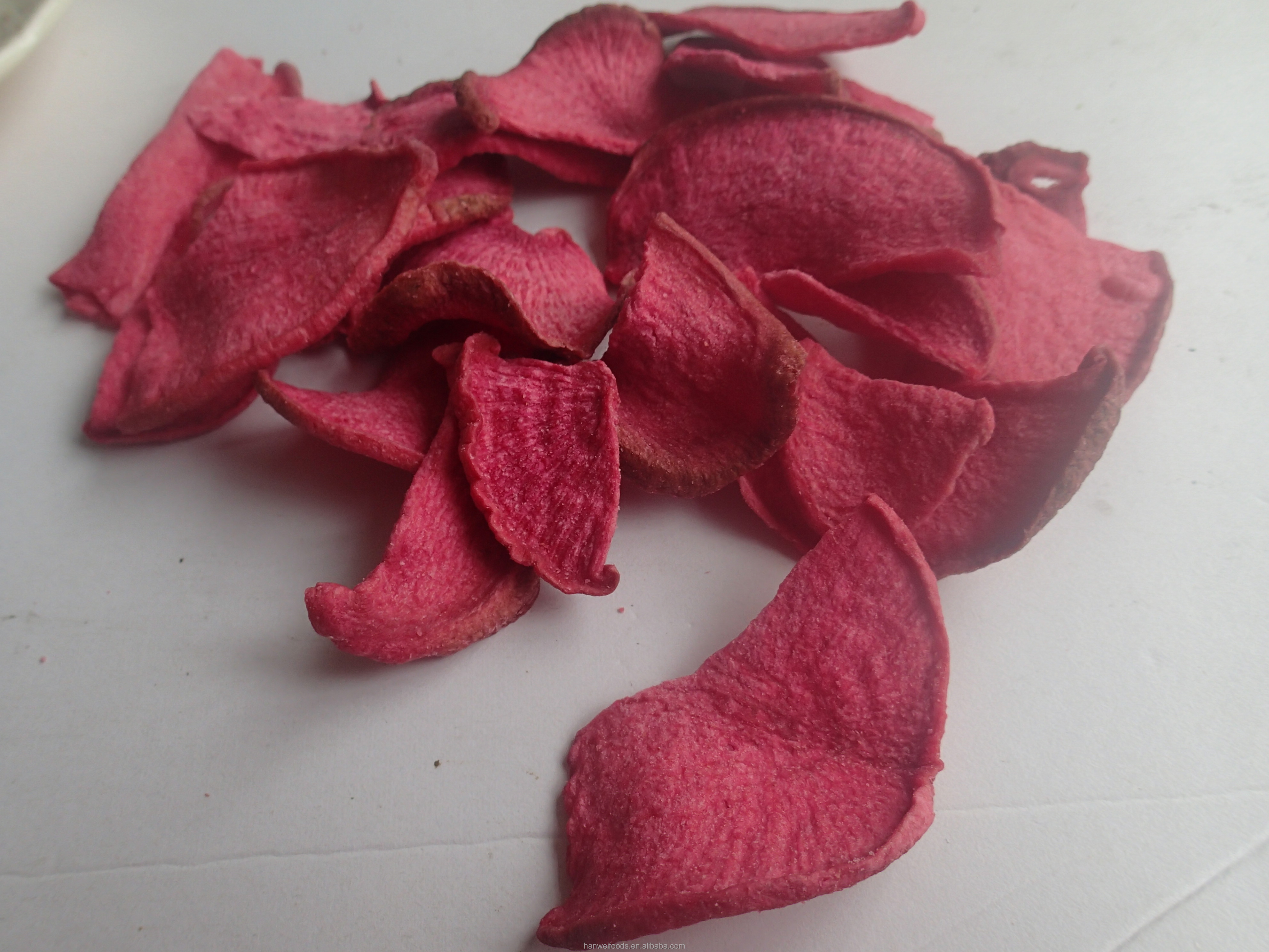 VF Lyophilization Vegetables roasted sliced carrots Red Radish Chips Snacks