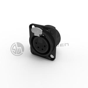 China Mini XLR Connector Industrial Socket Female 4 Pin Connector For Video wholesale