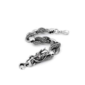 China Sterling Silver Thai Vintage Dragon Bracelet fro Men (B111701) wholesale