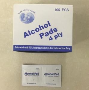 China Medical Consumables Alcohol Prep Pads Clean Disposable Supplies wholesale