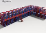 Warehouse Storage Mezzanine Racking System Powder Coated Surface Stable