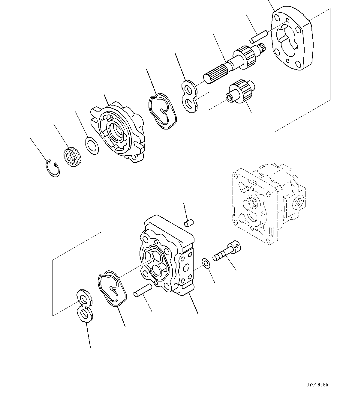 KOMATSU 705-41-07210 Parts PUMP(12+12)