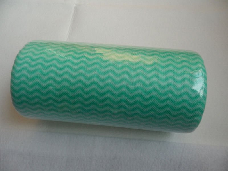 waved polyester spunlace wipe roll viscose spunlace wipe roll kitchen cleaning wipes household cleaning cloth