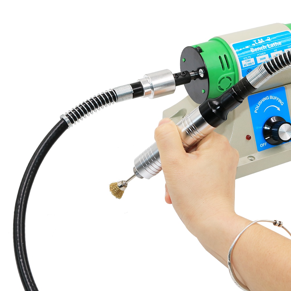 480W Table Top Grinder Polisher Jewelry Lathe Machine Grinder Variable Speed 10000 Rpm