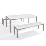 Sunproof 79.9 Inch Stainless Steel Picnic Table With Bench