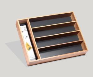 China bamboo tableware storage box kitchen cutlery tray drawer organizer wholesale