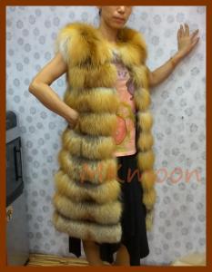 China Fox fur vest, fox fur gilet -F104# wholesale