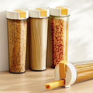 China 1000ML Large Kitchen Spaghetti Pasta Noodle Nuts Flour Cereals Storage Containers wholesale