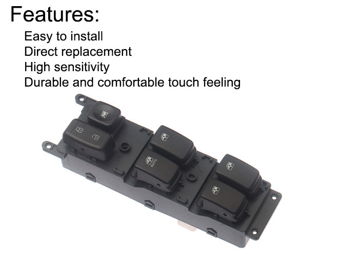 Yellow Light Driver Side Master Window Switch For Hyundai Rio KIA Four Door