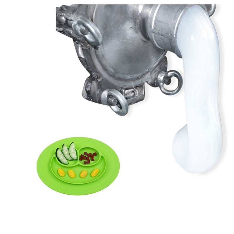 Transparent 9.5MPa Liquid Silicone Rubber Kids Food Feeding Plate