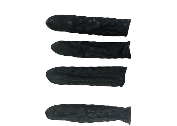 Cleanroom Assembly Line Anti Slip Black Finger Cots