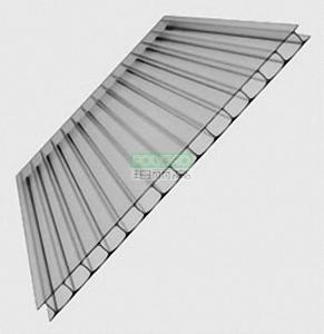 China Transparent Polycarbonate Hollow Sheet , Polycarbonate Greenhouse Roofing Sheets wholesale