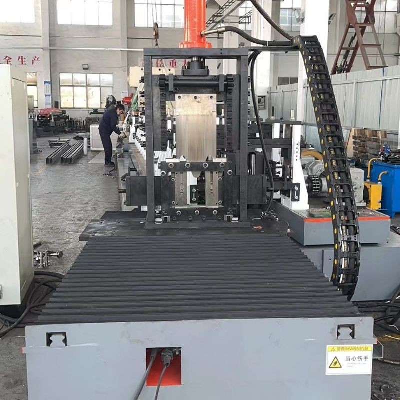1.2-2.6mm Thickness Solar Strut Channel Forming Machine 150-180mm Width Adjustable Punching Press