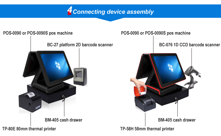 10 Points Touch Points Bimi Cash Register Touch Screen Monitors for Retail Pos System