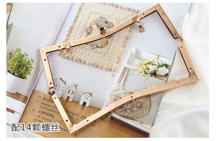 22cm Glittering O Ring Closure Purse Clutch Frame For Engaged Handbag