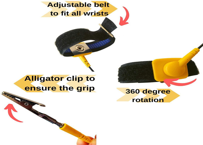 Anti Static Wrist Strap Grounding Conductive Wire Electronics Factory