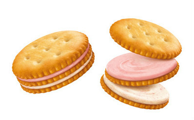 SS304 Chocolate Cream Filled Sandwich Biscuit Machine Energysaving