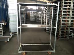 China Transportation L1340mm H1900mm Metal Plant Trolley For Moving Pot Plants wholesale