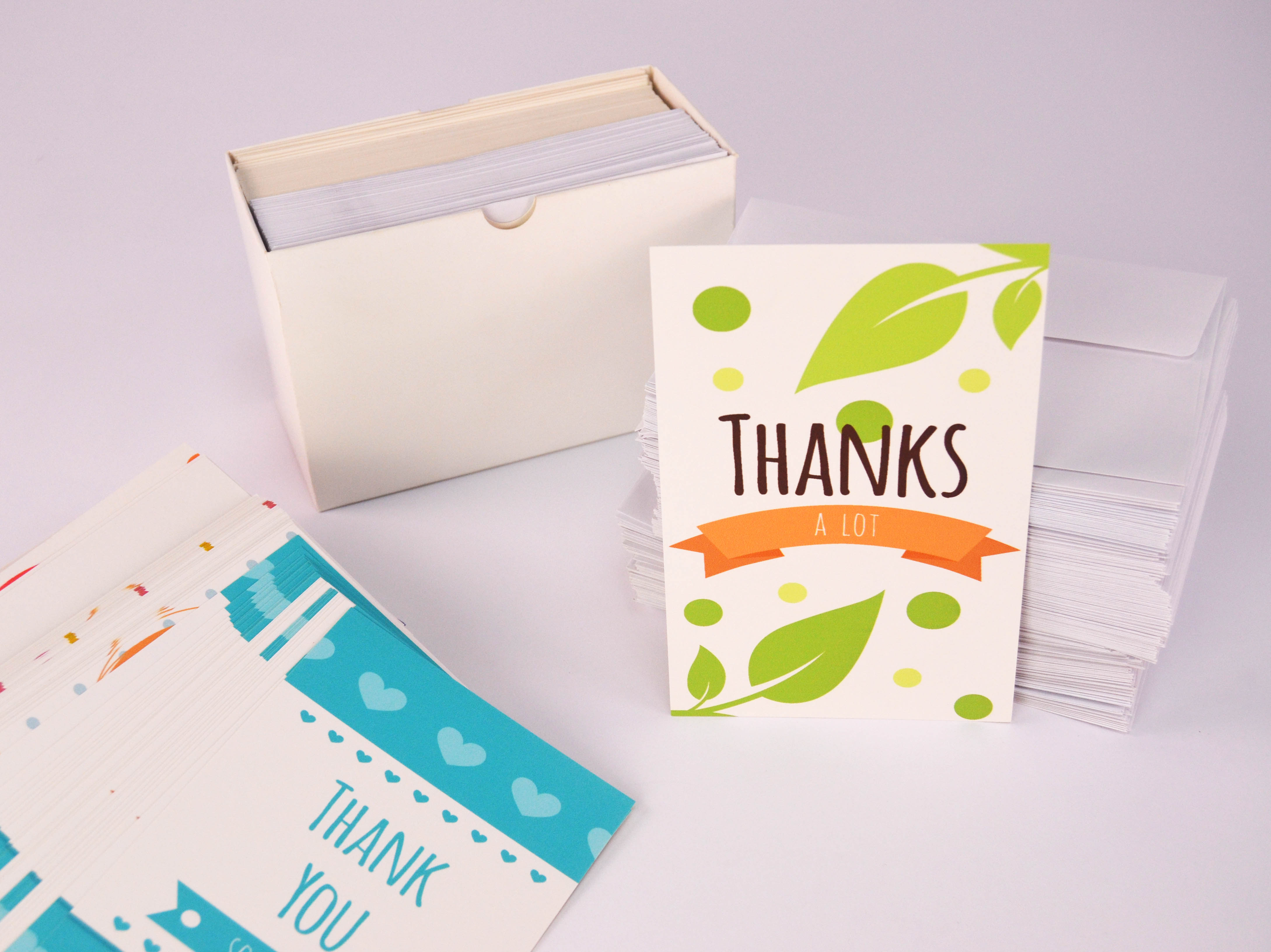 Festival Small Thank You Message Card CMYK Color Snow Christmas Greeting Postcard
