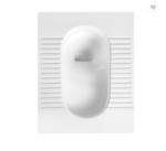 Glossy White Squat Pan Toilet anti leakage Squatting Toilet Bowl
