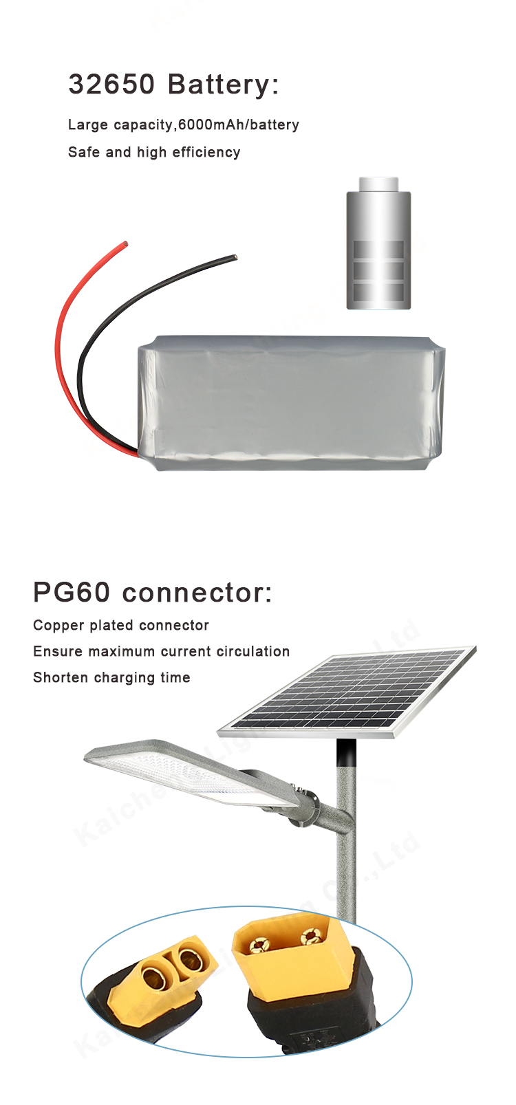 30000h Life 200w Polycrystalline High Power Solar Street Light