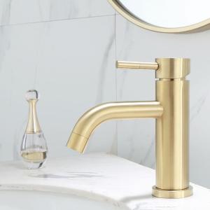 China Bathroom Polishing Stainless Steel Basin Faucet Environmental Protection wholesale