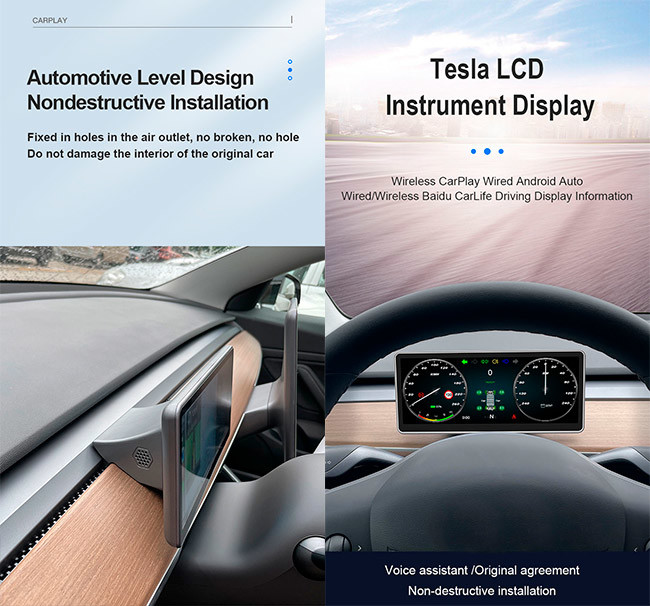 12V Tesla Model Y Display Bluetooth Tesla Model 3 Instrument Panel ON Dashboard
