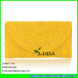 China LUDA wheat straw handbags fashion handmade straw clutch bags wholesale