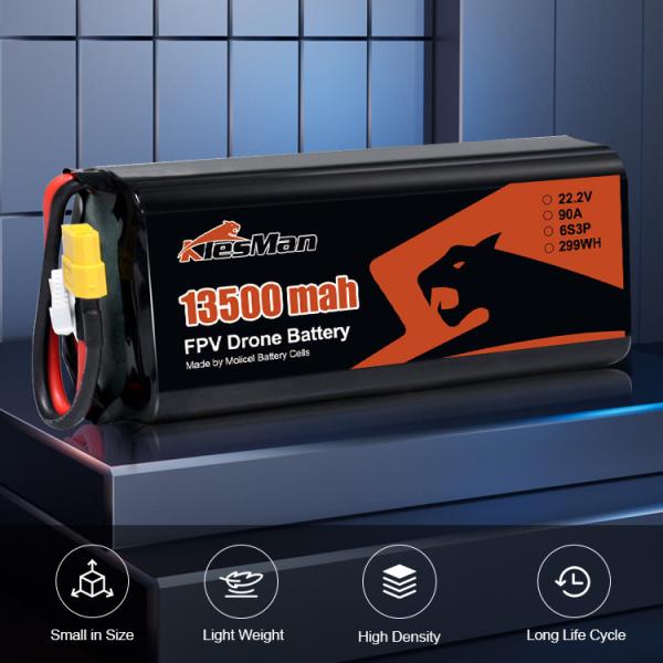 FPV Drone Batteries Molicell P45B 6S3P 22.2V 13500mAh 7inch 10inch FPV RC Drone